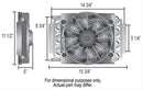 Derale 15800 16 Pass Electra-Cool Remote Cooler, -8AN Inlets