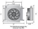 Derale 15960 Hyper-Cool Remote Engine/Transmission Cooler , Black