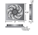 Derale 16823 High Output Single 17'' Electric RAD Fan/Aluminum Shroud Kit