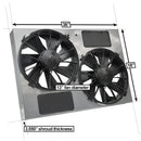 Derale 16927 High Output Dual 12'' Electric Rad Fan/Steel Shroud Kit