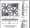 Derale 16927 High Output Dual 12'' Electric Rad Fan/Steel Shroud Kit
