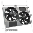 Derale 16927 High Output Dual 12'' Electric Rad Fan/Steel Shroud Kit