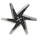 Derale 19118 18" High Performance Stainless Steel Standard Rotation Flex Fan, Black Hub