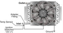 Derale 35021 Premium In Line Fan Control 180° Thermostat, -8AN