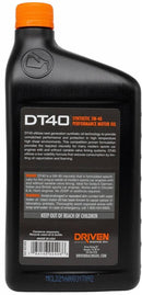 Driven 02406 DT40 High Performance Motor Oil - 5W40
