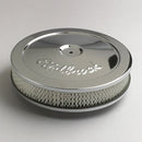 Edelbrock 1208 Pro-Flo Chrome 10" Round Air Cleaner With 2" Paper Element