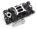Edelbrock 2703-BP Performer EPS Intake Manifold, SB Chevy - Black Plasma Coated