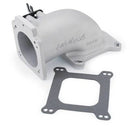 Edelbrock 3848 Throttle Body Intake Elbow Low Profile, 90mm Opening, Satin Finish