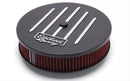 Edelbrock 41663 Air Cleaner Assembly Racing Series Round 14 in. Red Cotton Gauze