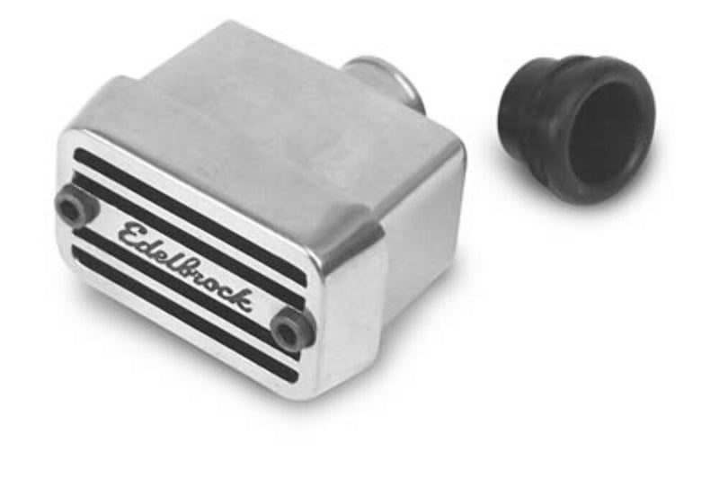 Edelbrock 4204 Elite Push-In Breather Polished Die Cast Al. - Short