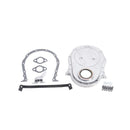 Edelbrock 4241 Timing Cover 1-Piece Aluminum Polished Gaskets Bolts Timing