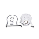 Edelbrock 4241 Timing Cover 1-Piece Aluminum Polished Gaskets Bolts Timing