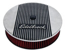 Edelbrock 4266 Elite 2 Series Polished 14" Round Air Cleaner - 3" Pro-Flo Element (Deep Flange)