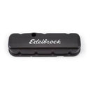 Edelbrock 4683 Valve Covers Signature Series Tall Steel Black Powdercoated