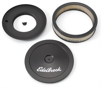 Edelbrock 1203 Pro-Flo Black 10" Round Air Cleaner with 2" Paper Element