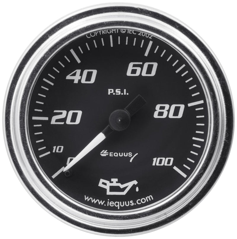 Equus E7244 7000 Series 2" Chrome Mechanical Oil Pressure Gauge