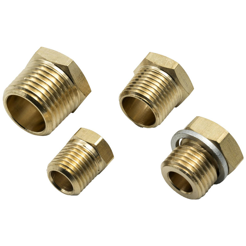Equus E9861 Mechanical Water Temperature Adapters, Straight - Brass