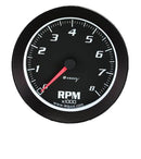 Equus E6068 6000 Series 3-3/8" Black Tachometer, 0-8,000 RPM