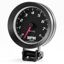 Equus E6068 6000 Series 3-3/8" Black Tachometer, 0-8,000 RPM