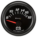 Equus E6268 6000 Series 2" Black Voltmeter