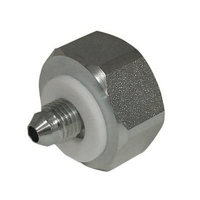 Engine Works 12420 Nitrous Bottle Nut Steel Natural 1 in. Female to -4 AN Male
