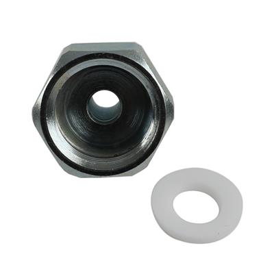 Engine Works 12430 Nitrous Oxide Bottle Nuts Adapter Steel Natural Finish 1 in.
