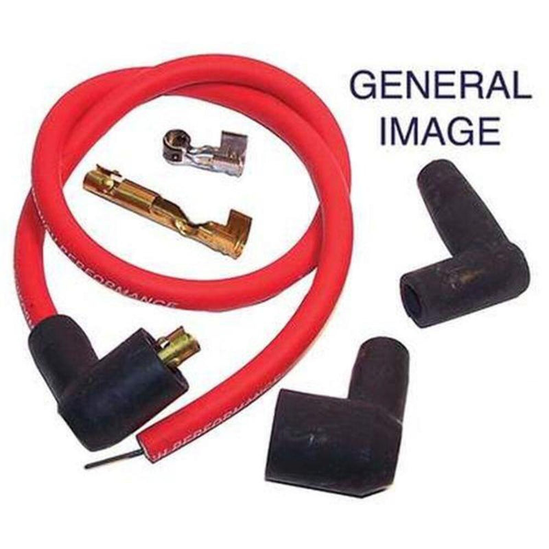 Engine Works 16400C Coil Wire Spiral Core 8.5mm Red Female Socket 90 Degree Boot