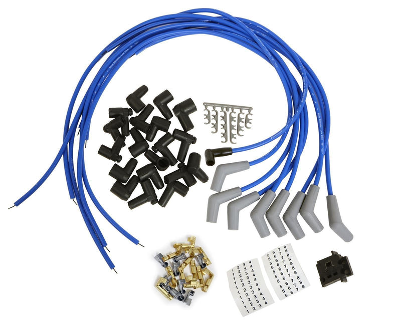 Engine Works 16403BL Universal 8.5mm Spark Plug Wire Set, Blue - 135 Boot