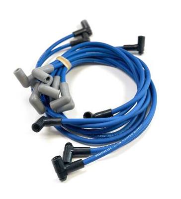 Engine Works 16420BL SB Chevy HEI 8.5mm Blue Spark Plug Wire Set 90° Boot