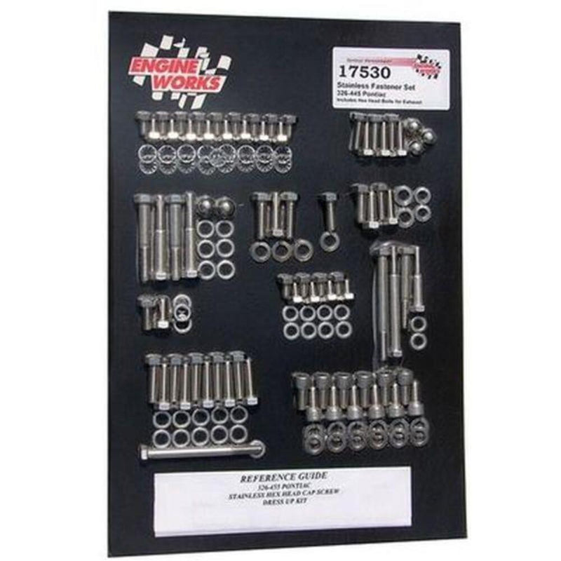 Engine Works 17530 PONTIAC 326-455 HEX HEAD ENGINE BOLT KIT SS