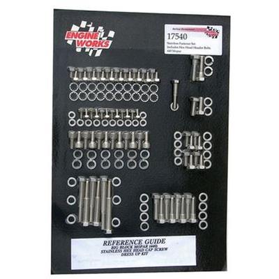 Engine Works 17540 BB CHRYSLER 440 HEX HEAD ENGINE BOLT KIT SS