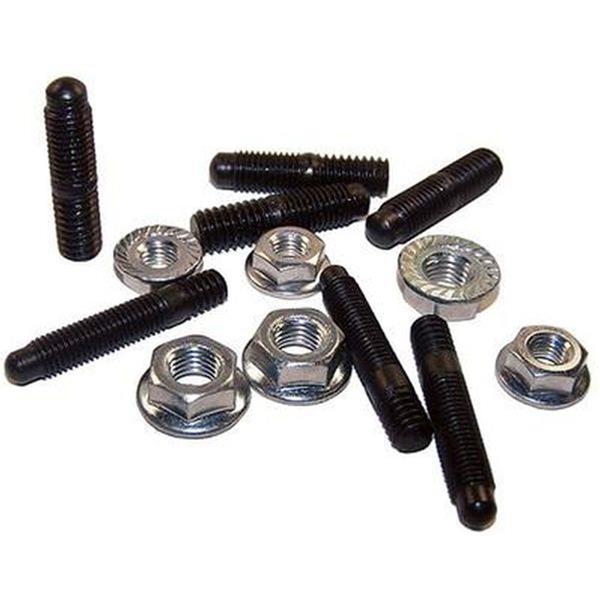 Engine Works 265511 Oil Pan Stud Kit BBC & Pontiac W/Lock Nuts Bullet Nose