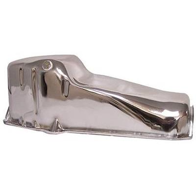 Engine Works 266100 Oil Pan Stock Style Steel Chrome 5 qt. Chevy Small Block
