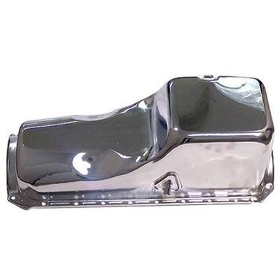 Engine Works 266200 Oil Pan Stock Style Steel Chrome 5 qt. Chevy Small Block