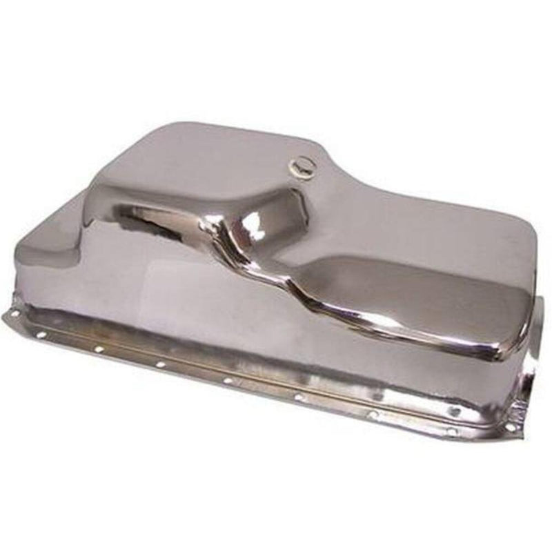 Engine Works 266300 Oil Pan Stock Style Steel Chrome 5 qt. Chrysler Dodge