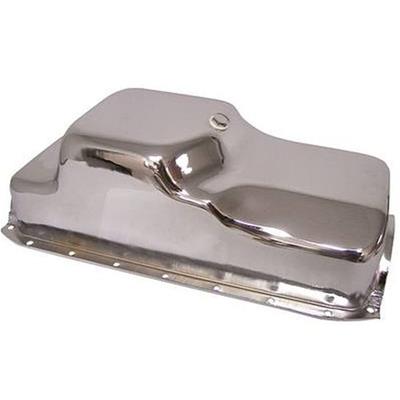 Engine Works 266300 Oil Pan Stock Style Steel Chrome 5 qt. Chrysler Dodge