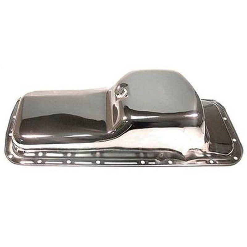 Engine Works 266400 Oil Pan Stock Style Steel Chrome 5 qt. Chrysler Dodge