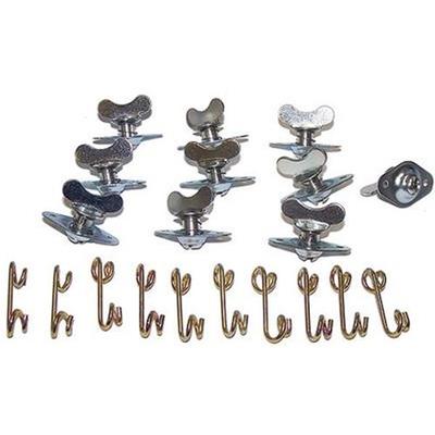 Engine Works 39072 Quick Fasteners Complete Fastener Butterfly Head Steel Silver