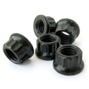 Engine Works 41480 Nuts 12-Point Flanged Steel Black Oxide 3/8 in.-24 RH Thread