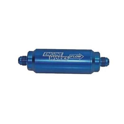 Engine Works 42750-BLUE Fuel Filter Inline Mount Billet Aluminum Blue Anodized