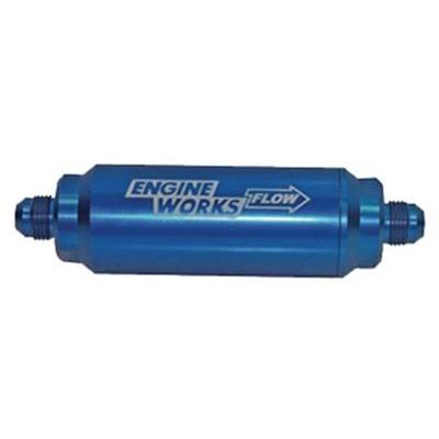 Engine Works 42880-BLUE Fuel Filter Inline Mount Billet Aluminum Blue Anodized
