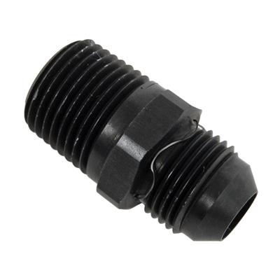 Engine Works 520085 Fitting Adapter AN to NPT Straight Aluminum Black Anodized -