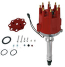 Engine Works 1 Billet Red Cap Race Distributor, Chevy V8