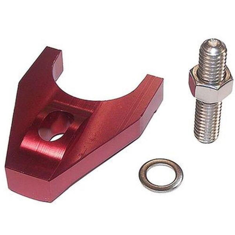 Engine Works 16166 Distributor Hold-Down Clamps. Heavy-Duty Billet Aluminum Red