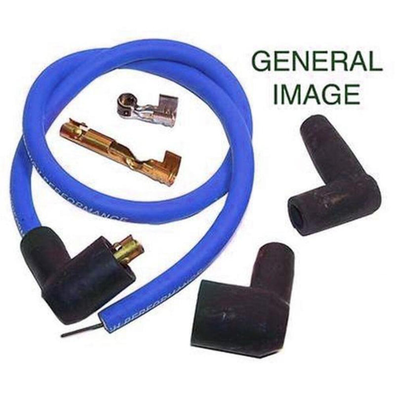 Engine Works 16400CBL Coil Wire Spiral Core 8.5mm Blue Female Socket 90 Degree