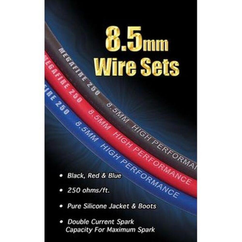 Engine Works 16421 Spark Plug Wires 8.5mm Silicone Red 90 Degree Boots Chevy GMC