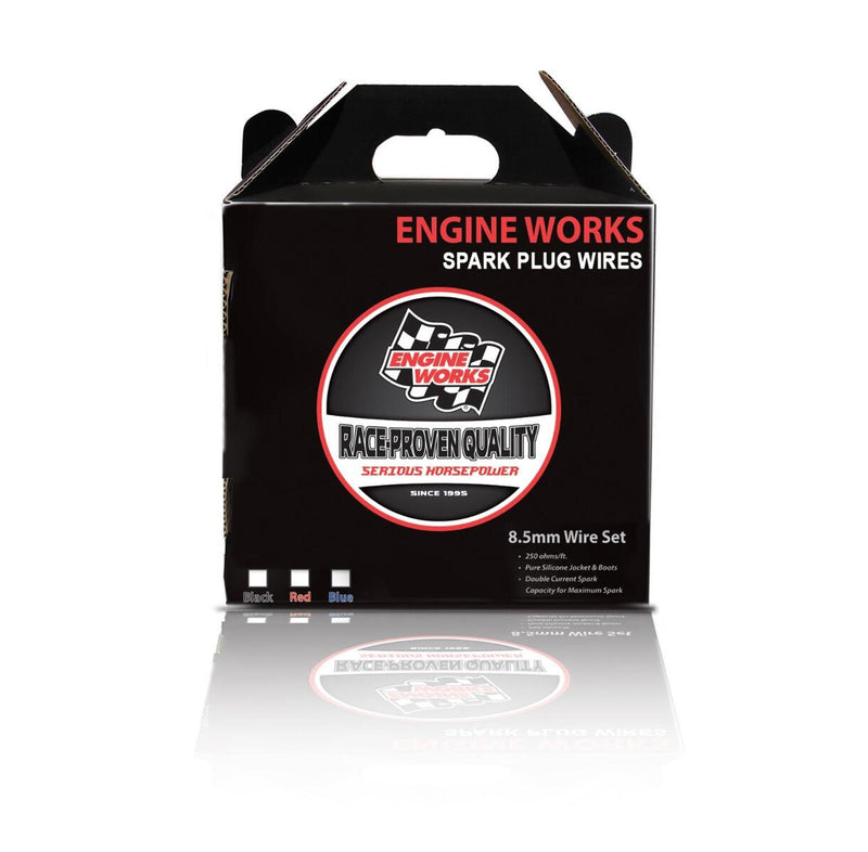 Engine Works 16443 LS 8.5mm Spark Plug Wire Set 90° Boot - Red