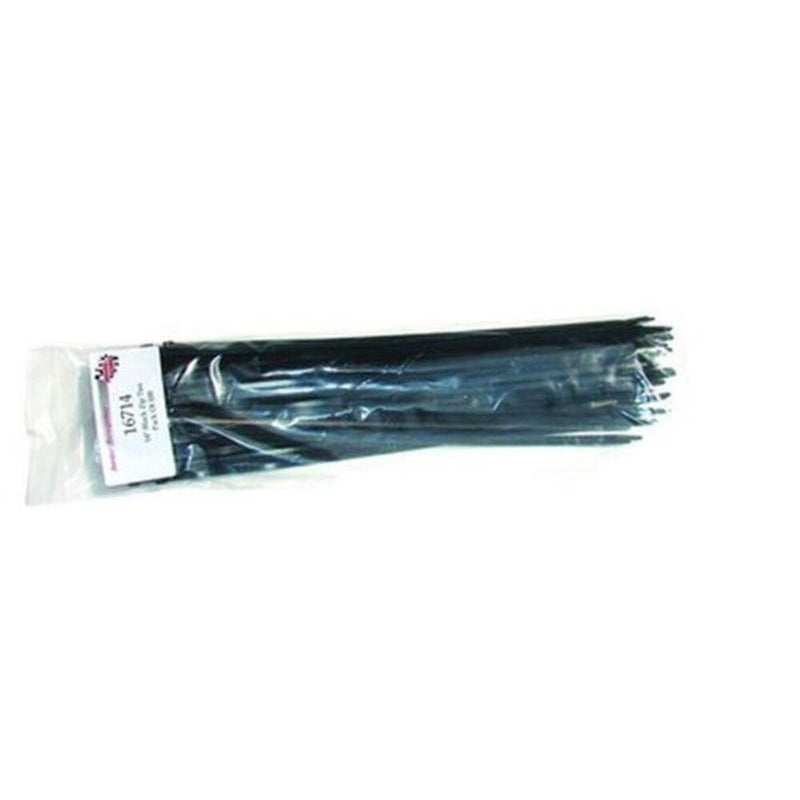 Engine Works 16714 Black Plastic 14" Wire Ties (100-Pack)