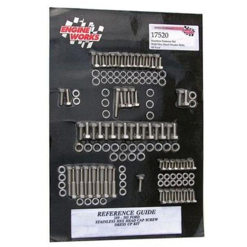 Engine Works 17520 SB FORD HEX HEAD ENGINE FASTENER BOLT KIT