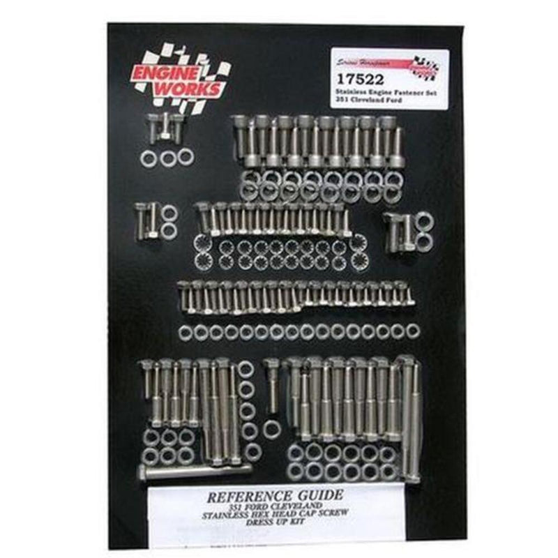 Engine Works 17522 FORD 351C HEX HEAD ENGINE FASTENER BOLT KIT
